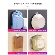 穴あけ不要の洗面器掛け【壁掛け・バスルーム用・便利な粘着フック】