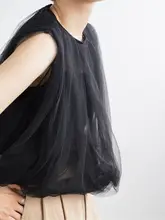 フレンチスタイルのレトロな無袖チュニックトップス【花柄・スカラップデザイン】