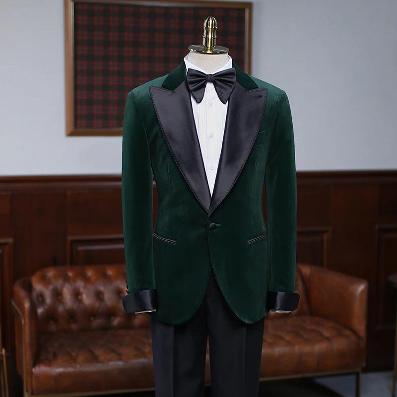 テーラードジャケット 私服の高級感と実用性：祖母緑ベルベット正装礼服の使い方とシーン別ガイド