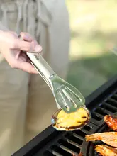 ステンレス製 BBQトング【アウトドア・牛肉焼き用・家庭用・キャンプ・ピクニック対応】