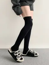 サイハイソックス レディース パイル 厚手 滑り止め 着痩せ あったか JK 制服 練習用 秋冬