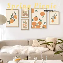 北欧風リビング用5連アートパネル【シンプルデザイン・癒やし系・壁掛け用】