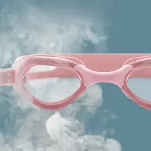 女性用 防曇防水スイミングゴーグル【男性用スイミングキャップ付き】