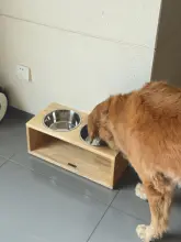 大型犬用304不锈鋼製二重犬用食器【防転倒・首保護・大容量】（セットアップ対応）