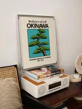 インテリアポスター ヴィンテージ 沖縄 グラデーション バウハウス おしゃれ リバースフレーム「WGallery」