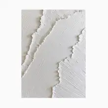 CM 手描き油絵 雪の暮れの抽象立体装飾画【リビング用・シンプルデザイン・テクスチャー付き】