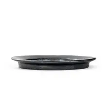 黒陶製 平底プレート【直径約20cm・小皿・おつまみ用】