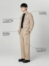 スーツ 男性 ゆったりカジュアル コーデュロイ 厚手 シェニール