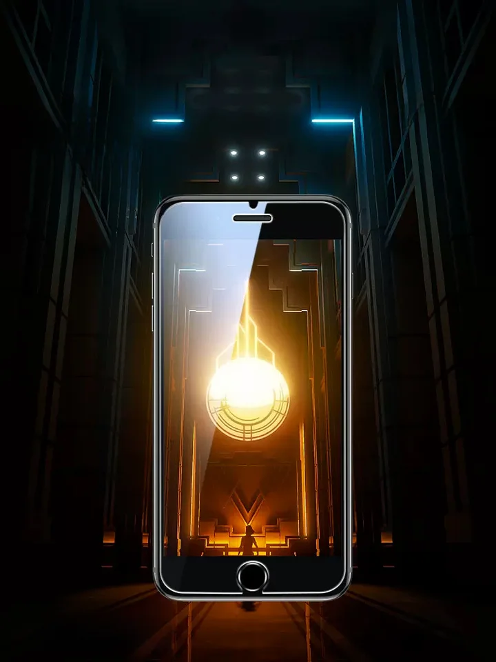 SmartDevil スマホ保護フィルム 強化ガラス フルカバー ブルーライトカット 指紋防止 耐衝撃 iPhone 8 Plus 7 Plus 6s Plus SE 2 3 対応