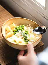 一人用陶器製朝食ボウル＆プレートセット【ヨーグルトボウル・高級感あるデザイン】
