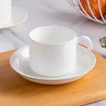 景徳鎮製 ピュワイト骨董磁器 コーヒーカップセット【スプーン付き・シンプルデザイン・ティータイム用】