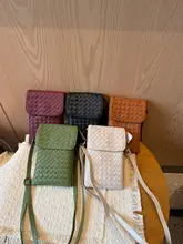 ミニショルダーバッグ スマホポーチ レディース ハンドメイド 手編み 軽量 コンパクト 多収納 縦型 お出かけ