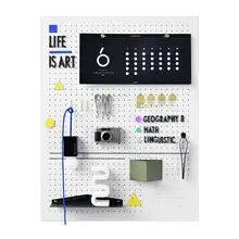 oroliving 穴あけ不要 ドリルボード用収納ラック【ウォールシェルフ・フック・デスク整理用】