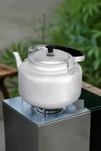 特厚アルミ製アウトドアティーポット【昔ながらの湯沸かし・家庭用・厚底】