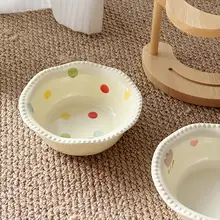 ペット用 陶器製 高脚木製スタンド付き食器【猫用・犬用・安定性・首を守るデザイン・お手入れ簡単】