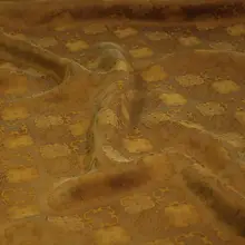 オリジナルデザインの高密度ダークジャカード生地【黄色・スクエアパターン】