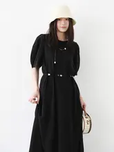 極上の柔らかさ 天然天絲リネンのロングドレス【ウエストリボンデザイン・女性用】