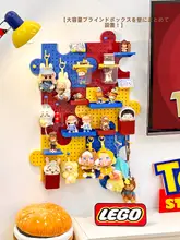 壁掛けパズル型フック付きディスプレイラック【穴あけ不要・クリエイティブ収納】