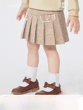 プリーツスカート キッズ ガールズ ツイード風 春秋 「Balabala」