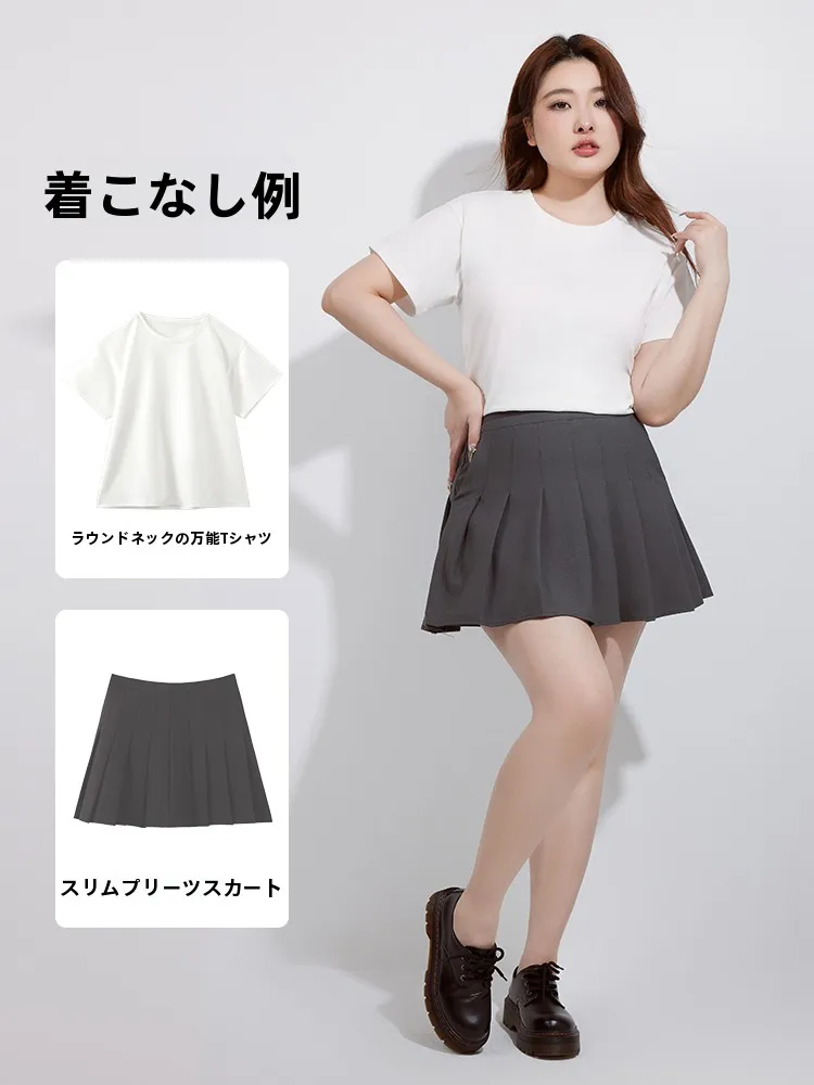 人間製Tシャツのサイズ感を解明：白色の短袖Tシャツ【女性用・コットン・ラウンドネック・大きいサイズ】