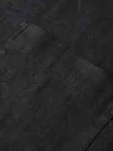 ヴィンテージ風麻混ニット長袖シャツ【翻领・女性用】