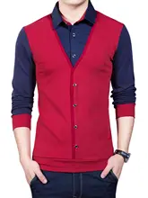 個性的デザインの長袖Tシャツ【シャツ襟・秋用・カジュアル】（セットアップ対応）