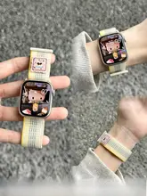 アップルウォッチ用 ナイロン編み込みバンド【コントラストカラー・Ultraマジックテープ・通気性】
