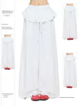 ゆったりとしたシルエットのシフォン風フレアパンツ【スタイル・夏用・長め】（セットアップ対応）