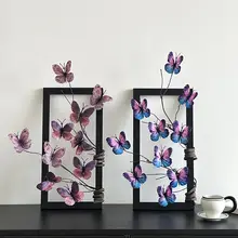 オブジェ 写真立て風 蝶々モチーフ ハンドメイド インテリア雑貨 リビング 玄関 寝室 テレビボード 撮影用小物 インスタ映え