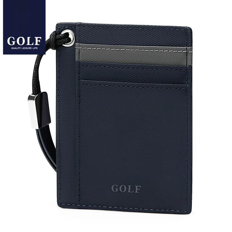 コンパクトウォレット GOLF ブルーグレー 撞色水桶形カードケースの実用性と使い勝手