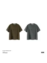 半袖Tシャツ ユニセックス ウォッシュ加工 パッチワーク びっくり猫 ワッペン ストリート「PSO Brand」