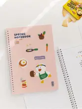 リングノート PPカバー 可愛いキャラクター 罫線 方眼 学生 オフィス 手帳 「romane」