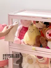 透明防塵マスキングボックス収納展示ラック【ぬいぐるみ・マルチ段階収納・フロアスタンド】