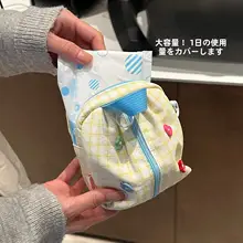 コスメポーチ ハンドル付き コンパクト 携帯用 仕切り付き 化粧直し リップ収納