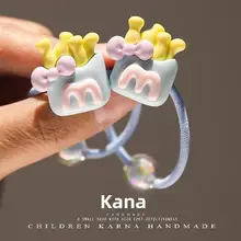 可愛いポテトフライモチーフの子供用ヘアゴム【超可愛い・女の子用・髪飾り】