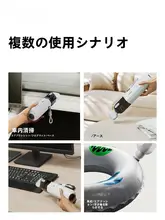 basa 強力吸引力のワイヤレス車載ハンディクリーナー【コンパクトデザイン・家庭用&C車用】