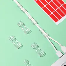 配線整理クリップ【自貼り・デスク用・ネットワークケーブル用】