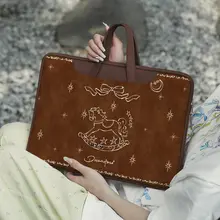 高級感ある花のデザイン 女子用ノートパソコンケース【14インチ・手提げ・MacBookPro/Air対応】