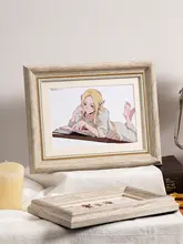アメリカンスタイルのシンプルフォトフレーム【置き型・油絵風・レトロデザイン】