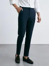 ビジネスカジュアル ストレートパンツ【抗菌・シワになりにくい・ブラウン】