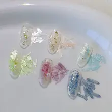 星砂風薄貝殻ネイルアート装飾品【立体的で不規則なデザイン】