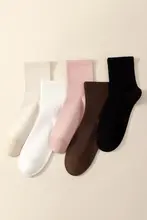 春秋向け 薄手の白いコットン中筒靴下【女性用・極上の柔らかさ】
