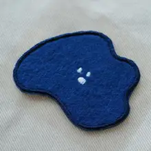 ピースワークの男の子刺繍アイロンパッチ【約40mm×49mm】