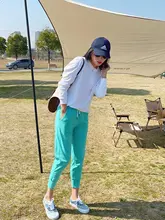 夏用 軽やかなワイドフィット パンツ【リブウエスト・スリムシルエット・カジュアル・九分丈】（セットアップ対応）