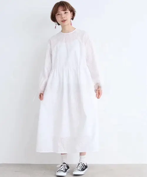 日本のファッションブランド高級総刺繍 ドレス