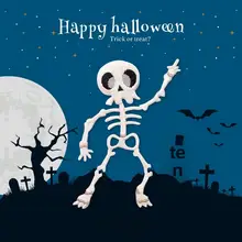 ハロウィン骸骨シリーズ 刺繍パッチ【衣類や鞄のDIY装飾・スマホケース・手帳・iPad用自着式ステッカー】