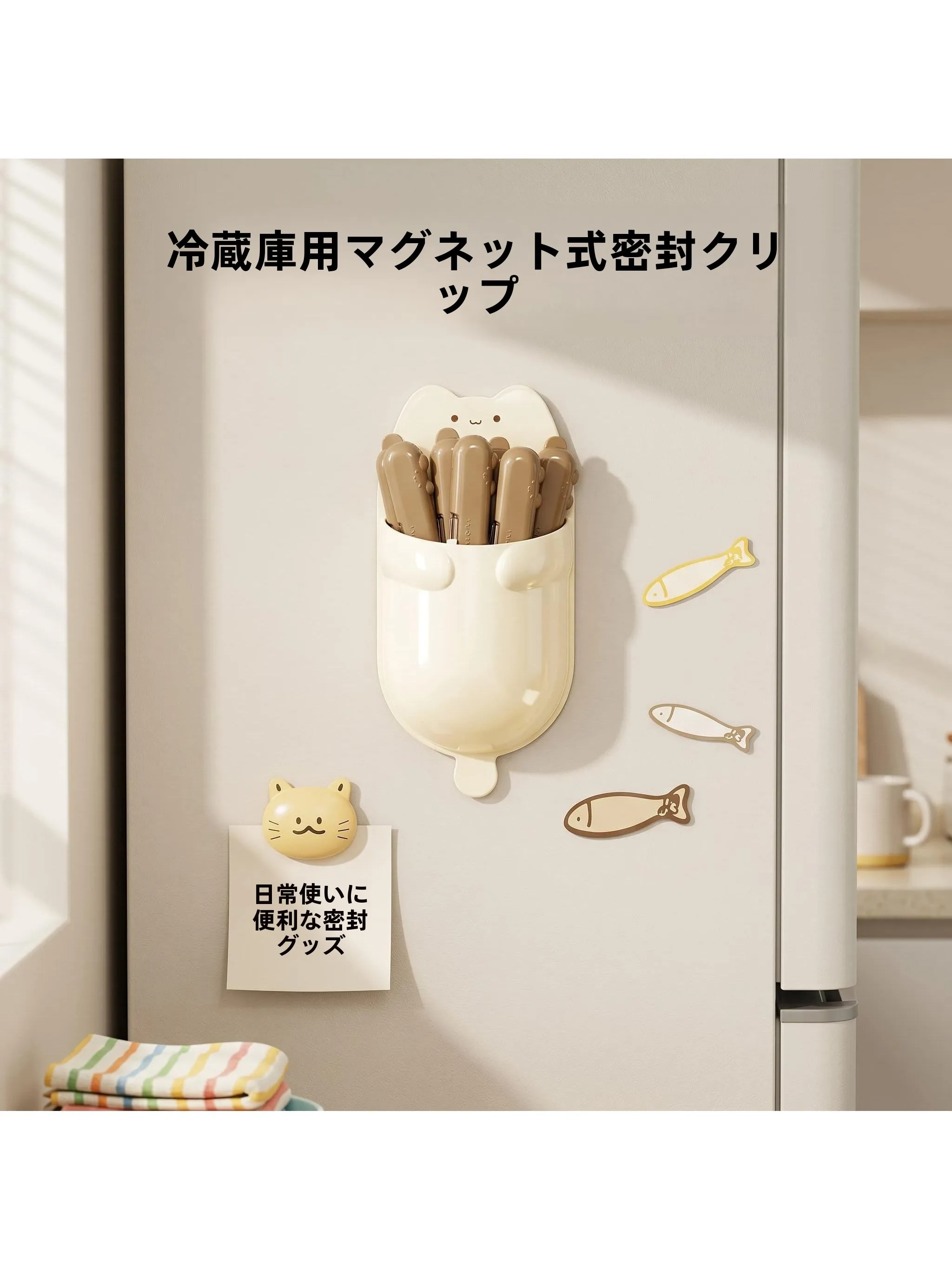 マグネット付き密閉クリップ【食品用・防湿・スナック袋用】：日用品の便利グッズとしての実用性と使い勝手の評価