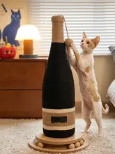 立式キャットスクラッチャー【ワインボトルデザイン・耐久性・麻紐使用】