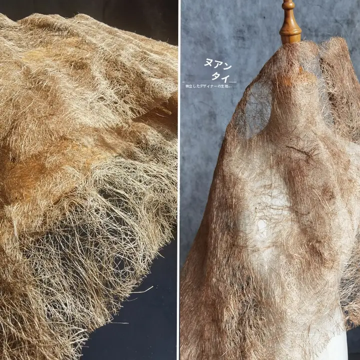 植物繊維を使用したユニークな編み込みデザイン【ファッション服飾用・クリエイティブ素材】