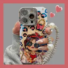 スマホケース レディース 油画風 豹柄 シリコン カメラレンズ保護 スタンド付き 耐衝撃 iPhone 16 15 14 13 Pro Max Plus 対応